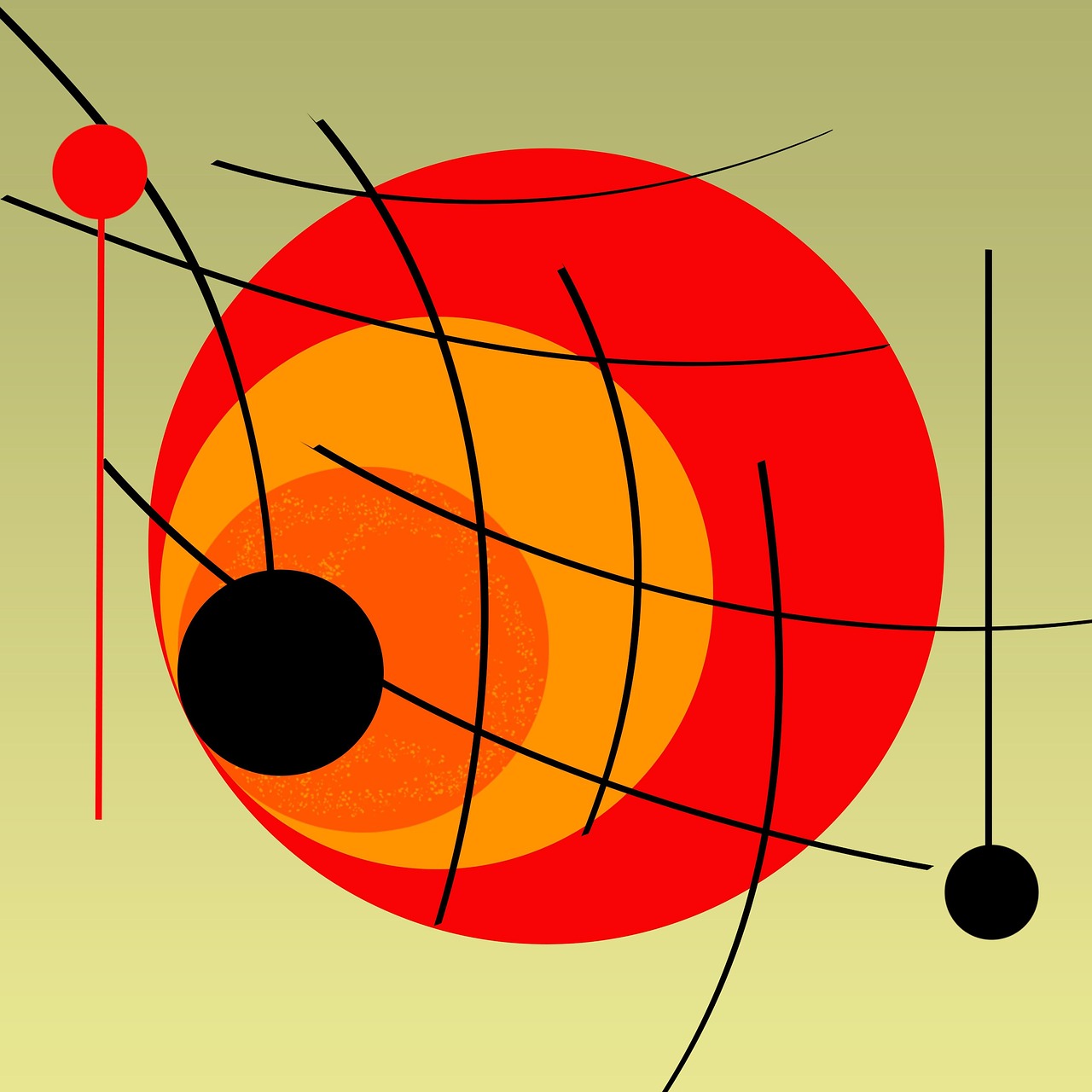 geometric red orange pattern